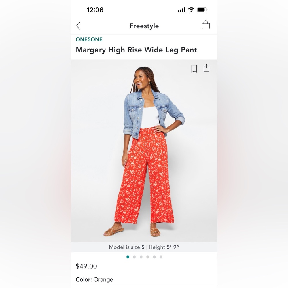 Margary/ One 5 one High Rise wide leg pant